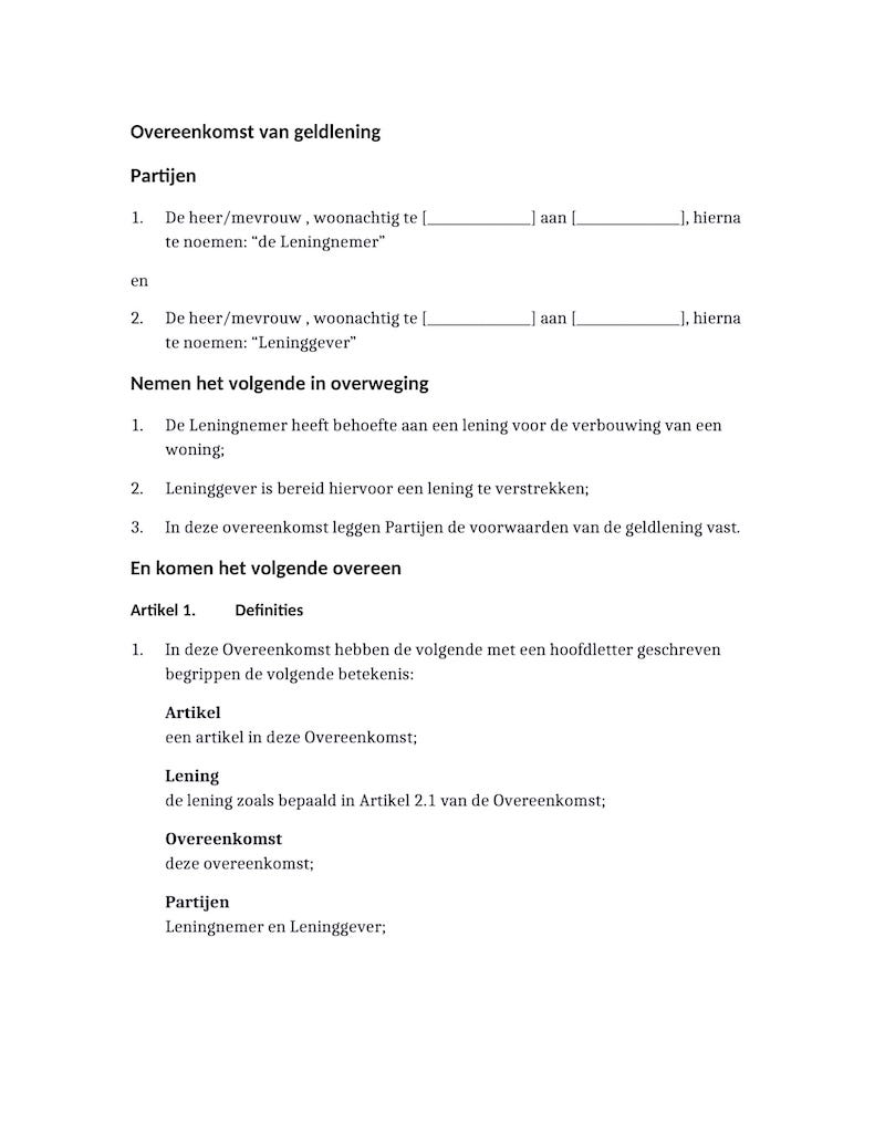 Voorbeeld van document, pagina 1